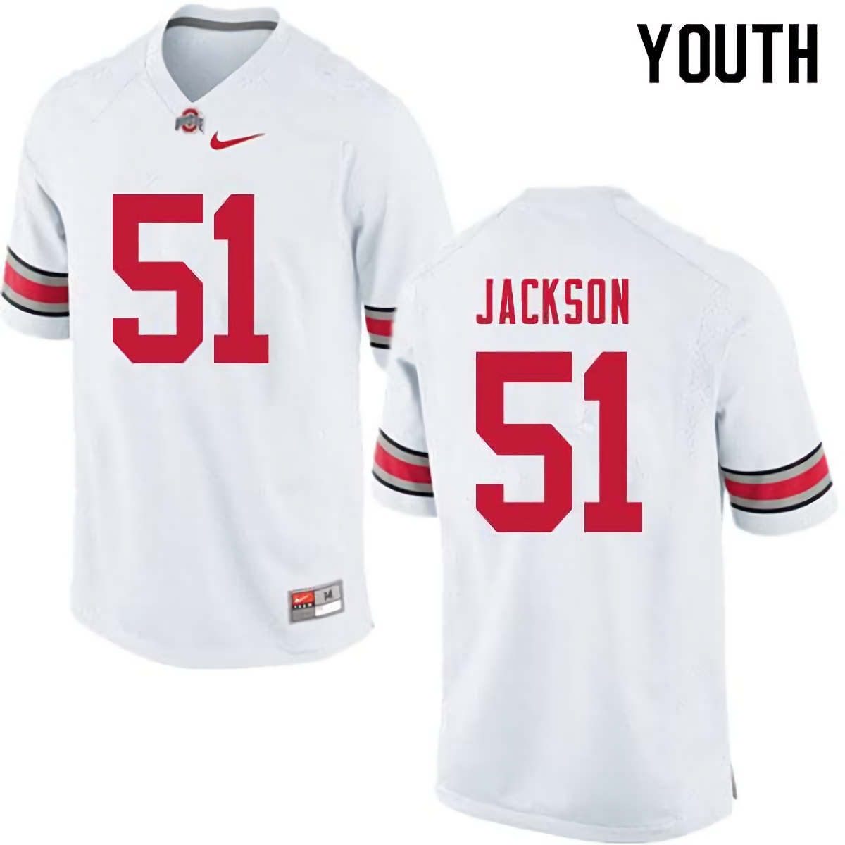 Antwuan Jackson Ohio State Buckeyes Youth NCAA #51 Nike White College Stitched Football Jersey YCE8356IO